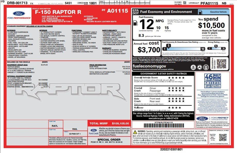 2023 Ford F-150 Raptor